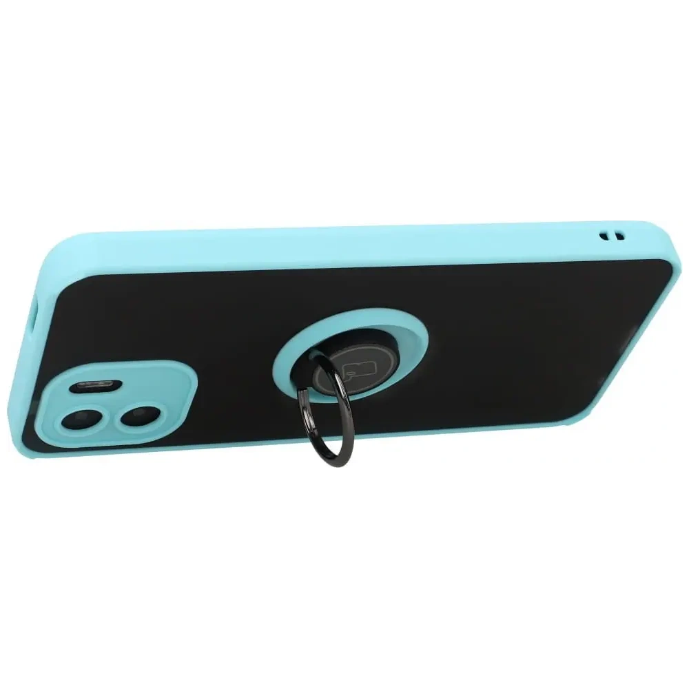 Wholesale Bizon Case Hybrid Ring Xiaomi Redmi A1 smoky with a light blue frame - BIZ2240 - {ean13} - Hurt