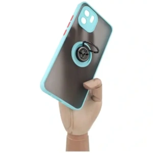 Hurtownia GSM - Etui z uchwytem na palec Bizon Case Hybrid Ring do Xiaomi Redmi A1 przydymione z jasnoniebieską ramką - BIZ2240 - {ean13} - Hurt