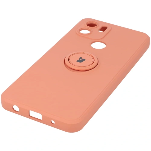 Etui Bizon Case Silicone Ring do Redmi A1 pomarańczowe
