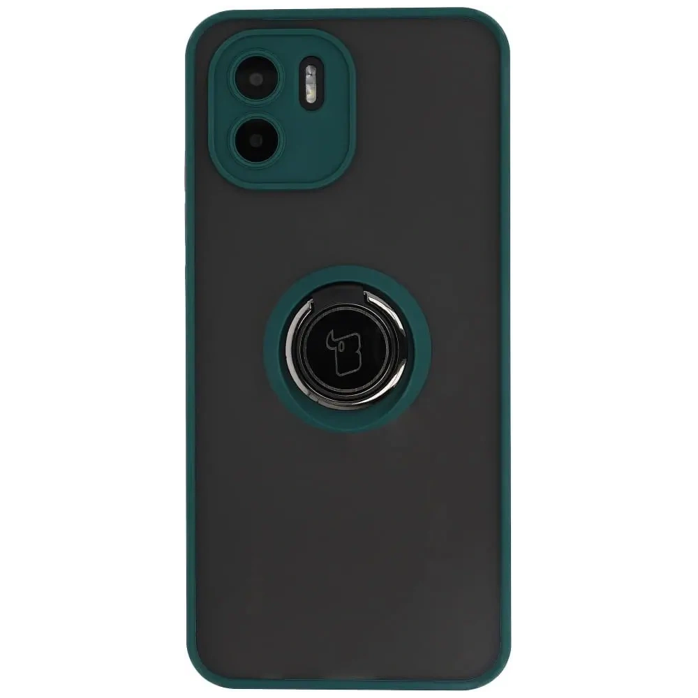 Hurtownia GSM - Etui s úchytem na prst Bizon Case Hybrid Ring pro Xiaomi Redmi A1 kouřové s tmavě zeleným rámečkem - BIZ2245 - {ean13} - Hurt