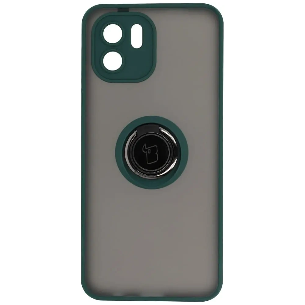 Hurtownia GSM - Etui s úchytem na prst Bizon Case Hybrid Ring pro Xiaomi Redmi A1 kouřové s tmavě zeleným rámečkem - BIZ2245 - {ean13} - Hurt