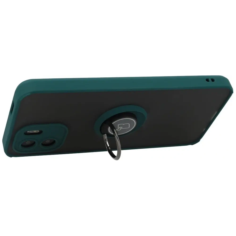 Hurtownia GSM - Etui s úchytem na prst Bizon Case Hybrid Ring pro Xiaomi Redmi A1 kouřové s tmavě zeleným rámečkem - BIZ2245 - {ean13} - Hurt