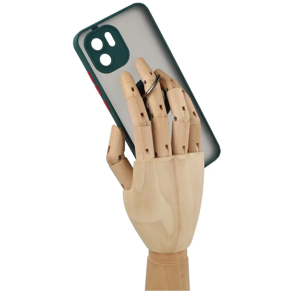 Hurtownia GSM - Etui s úchytem na prst Bizon Case Hybrid Ring pro Xiaomi Redmi A1 kouřové s tmavě zeleným rámečkem - BIZ2245 - {ean13} - Hurt