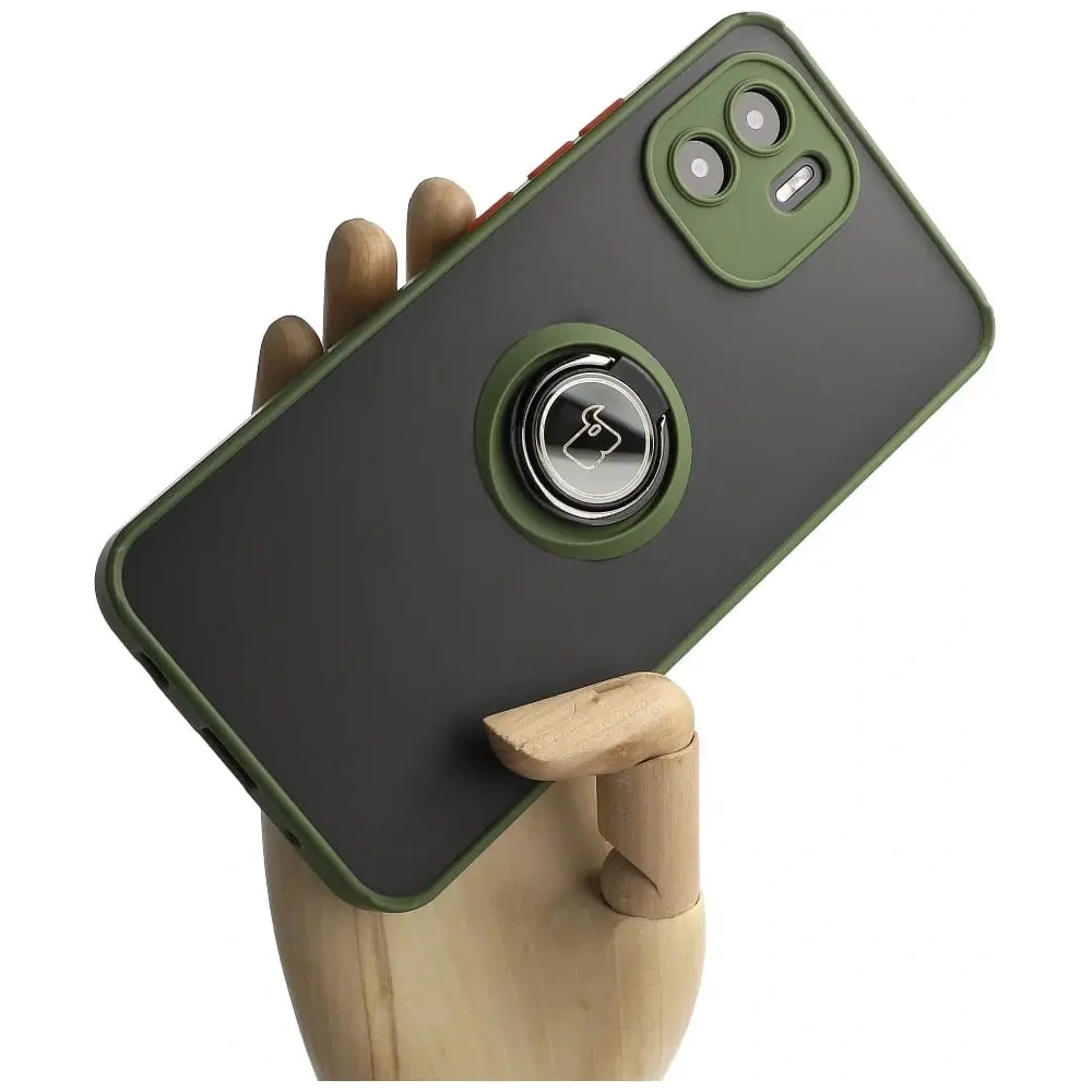 Hurtownia GSM - Bizon Case Hybrid Ring Xiaomi Redmi A1 füstös zöld kerettel - BIZ2246 - {ean13} - Hurt