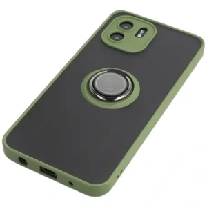 Hurtownia GSM - Etui z uchwytem na palec Bizon Case Hybrid Ring do Xiaomi Redmi A1 przydymione z zieloną ramką - BIZ2246 - {ean13} - Hurt
