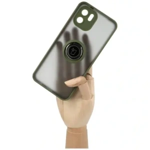 Hurtownia GSM - Etui z uchwytem na palec Bizon Case Hybrid Ring do Xiaomi Redmi A1 przydymione z zieloną ramką - BIZ2246 - {ean13} - Hurt
