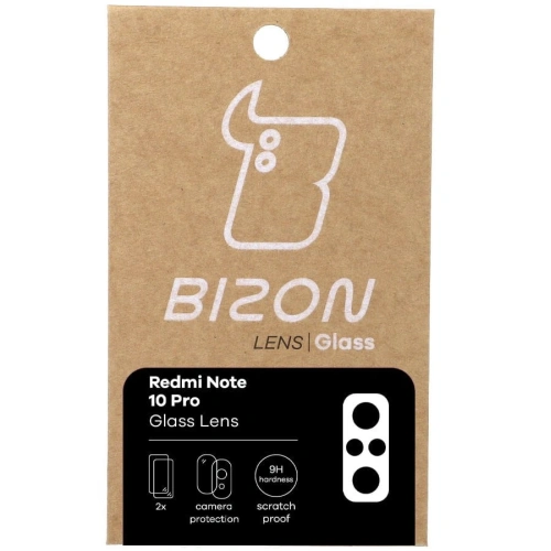 Szkło na aparat Bizon Glass Lens do Xiaomi Redmi Note 10 Pro [2 PACK]