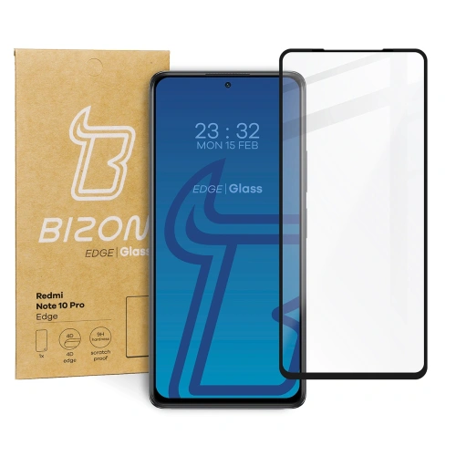 Szkło hartowane Bizon Glass Edge do Redmi Note 10 Pro czarne