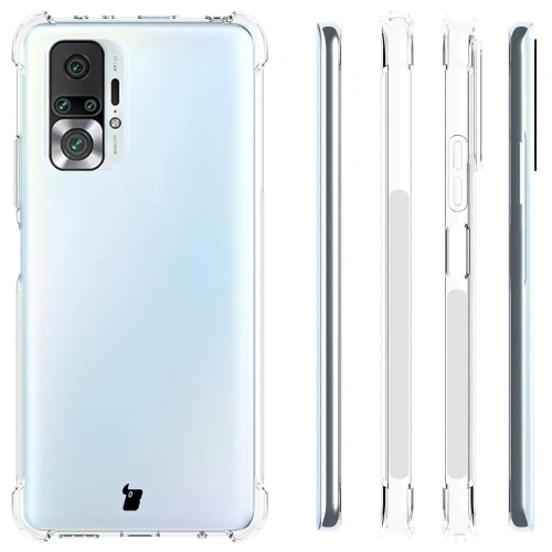 Etui + 2x szkło na ekran + obiektyw Bizon Case Clear Pack do Xiaomi Redmi Note 10 Pro przezroczyste