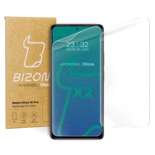 Folia hydrożelowa na ekran Bizon Glass Hydrogel Xiaomi Redmi Note 10 Pro [2 PACK]