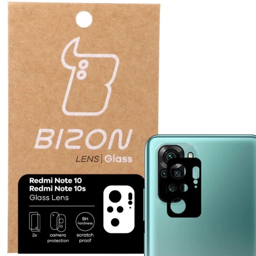 Szkło na aparat Bizon Glass Lens do Xiaomi Redmi Note 10 / 10S [2 PACK]