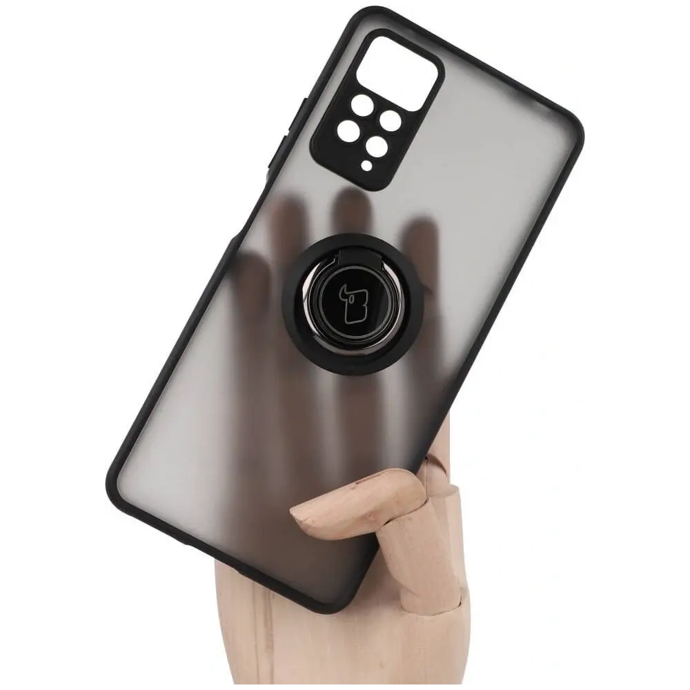 Hurtownia GSM - Bizon Case Hybrid Ring Xiaomi Redmi Note 11 Pro / Pro 5G rauchig mit einem schwarzen Rahmen - BIZ2259 - {ean13} - Hurt
