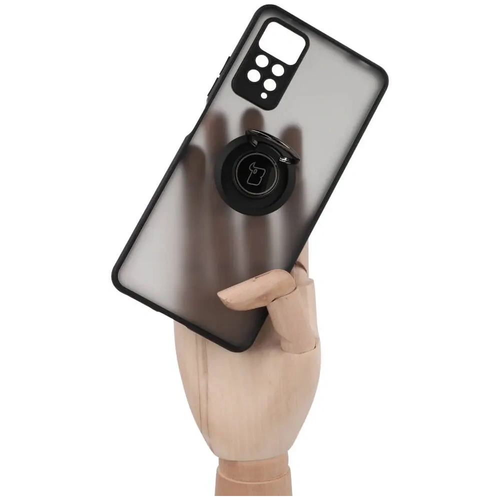 Hurtownia GSM - Bizon Case Hybrid Gyűrű Xiaomi Redmi Note 11 Pro / Pro 5G füstös fekete kerettel - BIZ2259 - {ean13} - Hurt