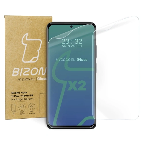 Folia hydrożelowa na ekran Bizon Glass Hydrogel Redmi Note 11 Pro / 11 Pro 5G [2 PACK]