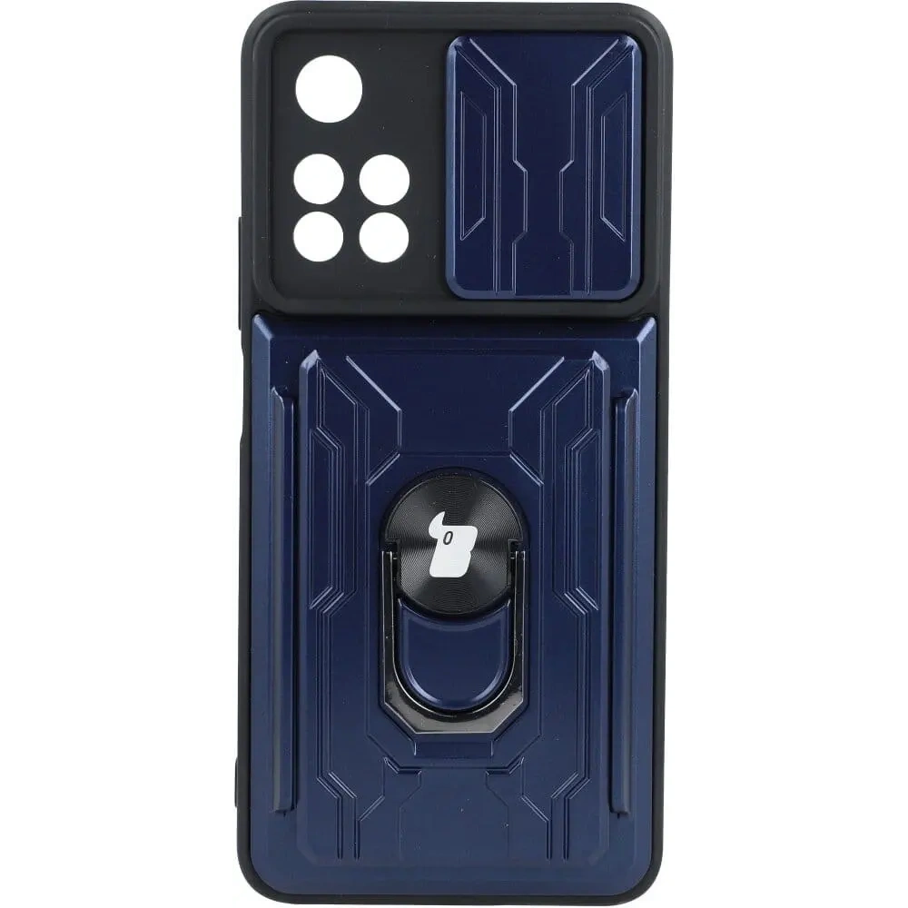 Hurtownia GSM - Etui Bizon Case Camshield Card Slot Ring do Xiaomi Redmi Note 11 Pro+ 5G modré - BIZ2270 - {ean13} - Hurt