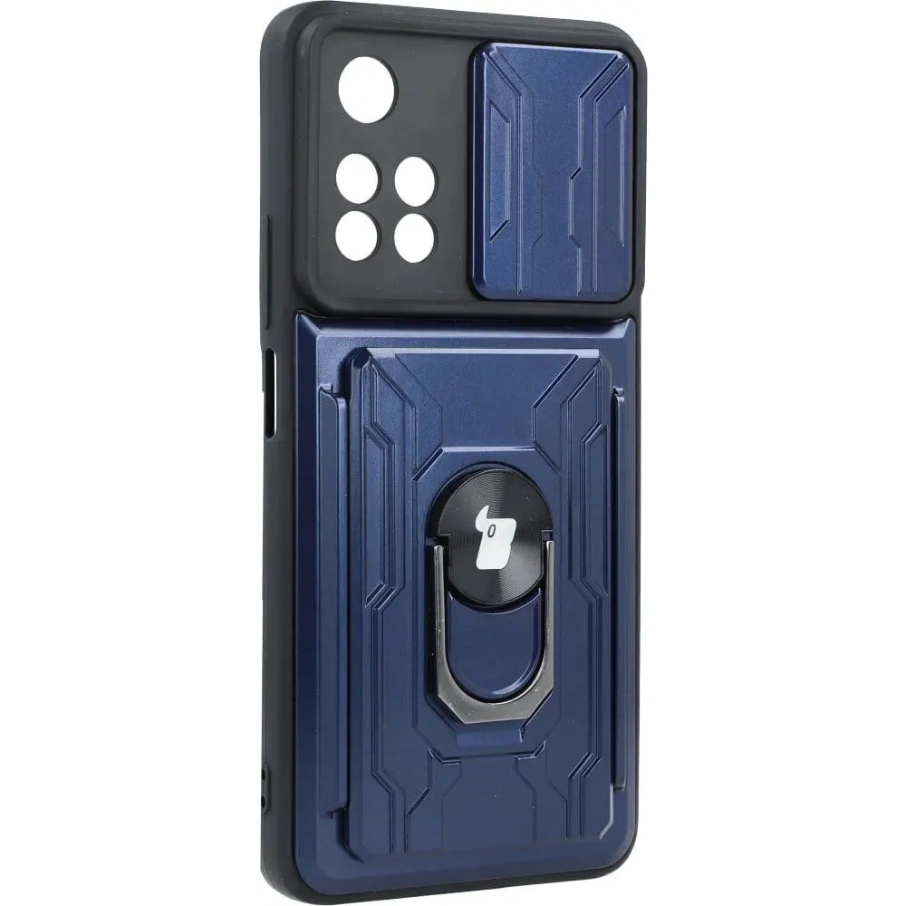 Hurtownia GSM - Etui Bizon Case Camshield Card Slot Ring do Xiaomi Redmi Note 11 Pro+ 5G modré - BIZ2270 - {ean13} - Hurt