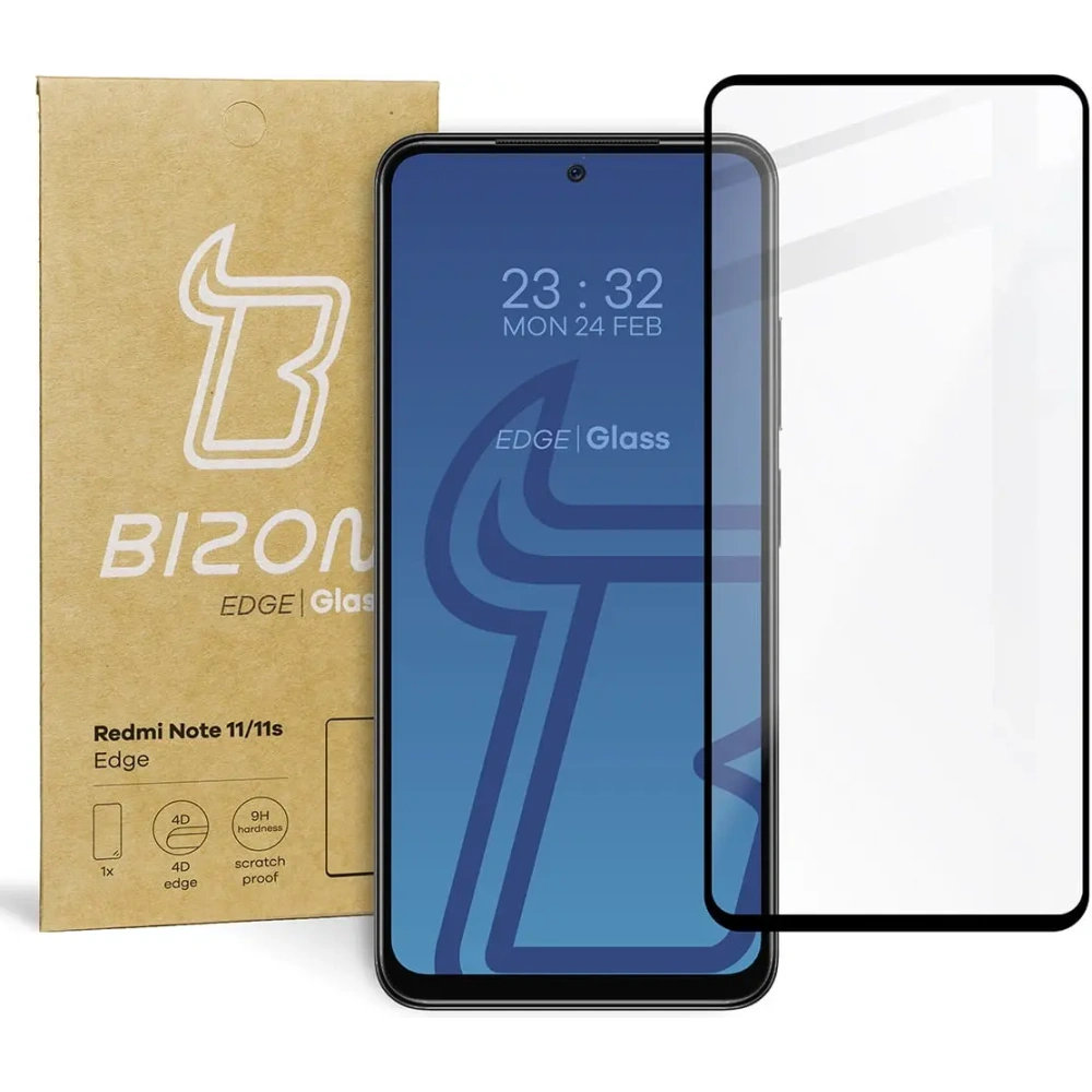 Hurtownia GSM - Szkło hartowane Bizon Glass Edge do Redmi Note 11 / 11s czarne - BIZ2274 - {ean13} - Hurt
