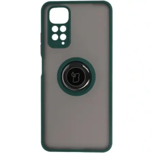 Hurtownia GSM - Bizon Case Hybrid Ring Xiaomi Redmi Note 11 / 11S 4G rauchig mit einem dunkelgrünen Rahmen - BIZ2276 - {ean13} - Hurt