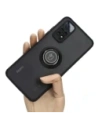 Bizon Case Hybrid Ring Xiaomi Redmi Note 11 / 11S 4G fumuriu cu un cadru negru
