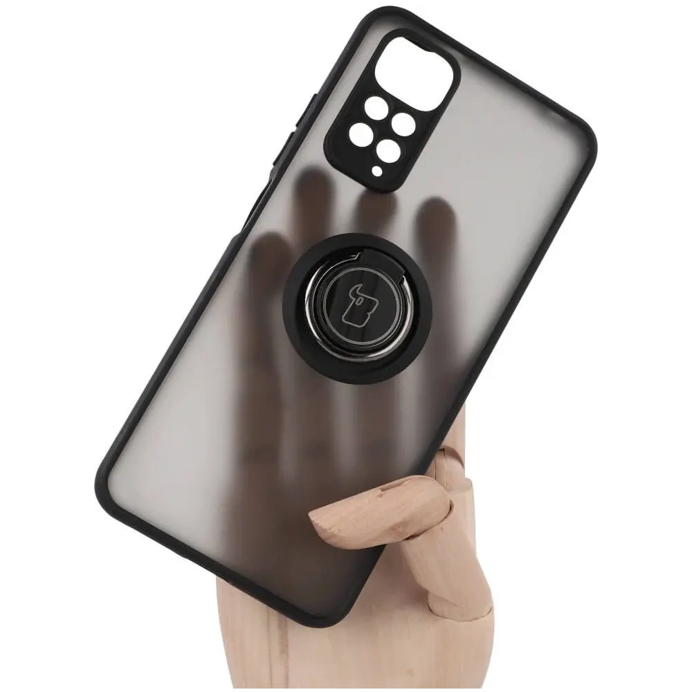 Wholesale Bizon Case Hybrid Ring Xiaomi Redmi Note 11 / 11S 4G smoky with a black frame - BIZ2277 - {ean13} - Hurt
