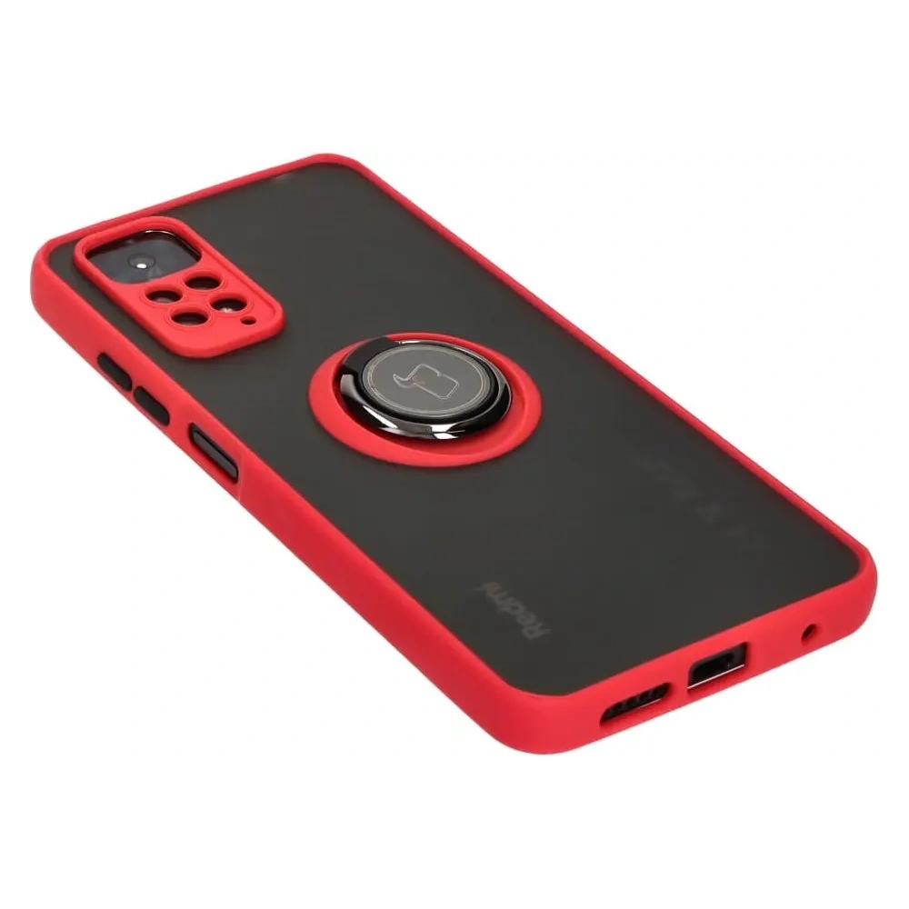 Wholesale Bizon Case Hybrid Ring Xiaomi Redmi Note 11 / 11S 4G smoky with a red frame - BIZ2278 - {ean13} - Hurt