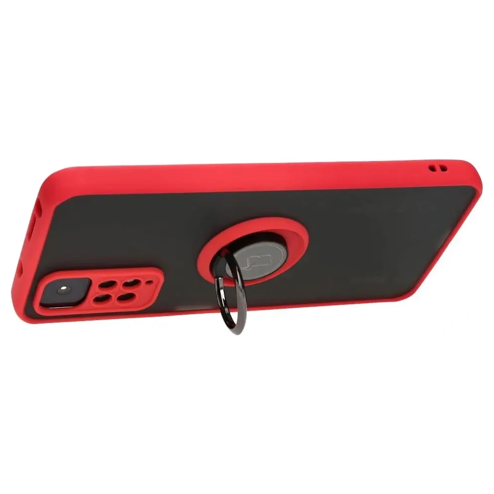 Wholesale Bizon Case Hybrid Ring Xiaomi Redmi Note 11 / 11S 4G smoky with a red frame - BIZ2278 - {ean13} - Hurt