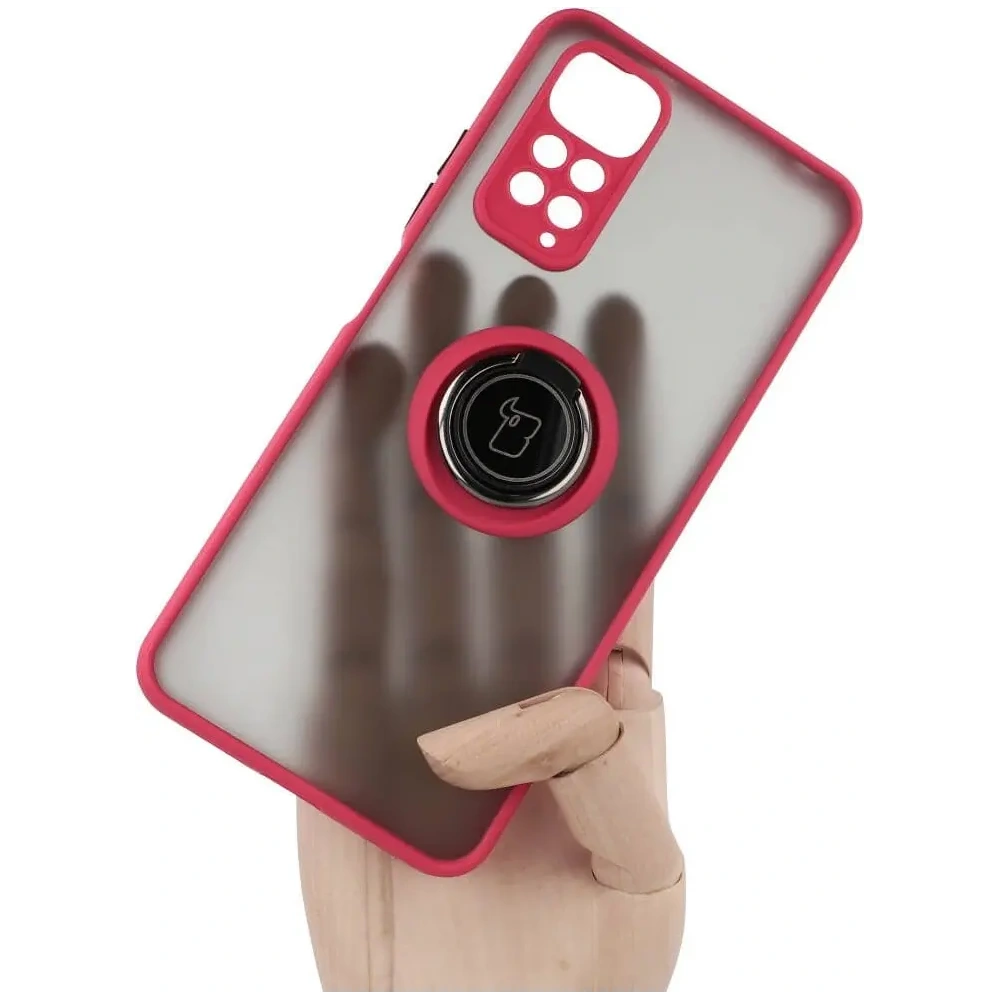 Wholesale Bizon Case Hybrid Ring Xiaomi Redmi Note 11 / 11S 4G smoky with a red frame - BIZ2278 - {ean13} - Hurt