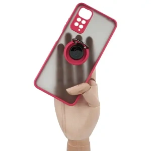 Hurtownia GSM - Bizon Case Hybrid Ring Xiaomi Redmi Note 11 / 11S 4G rauchig mit rotem Rahmen - BIZ2278 - {ean13} - Hurt