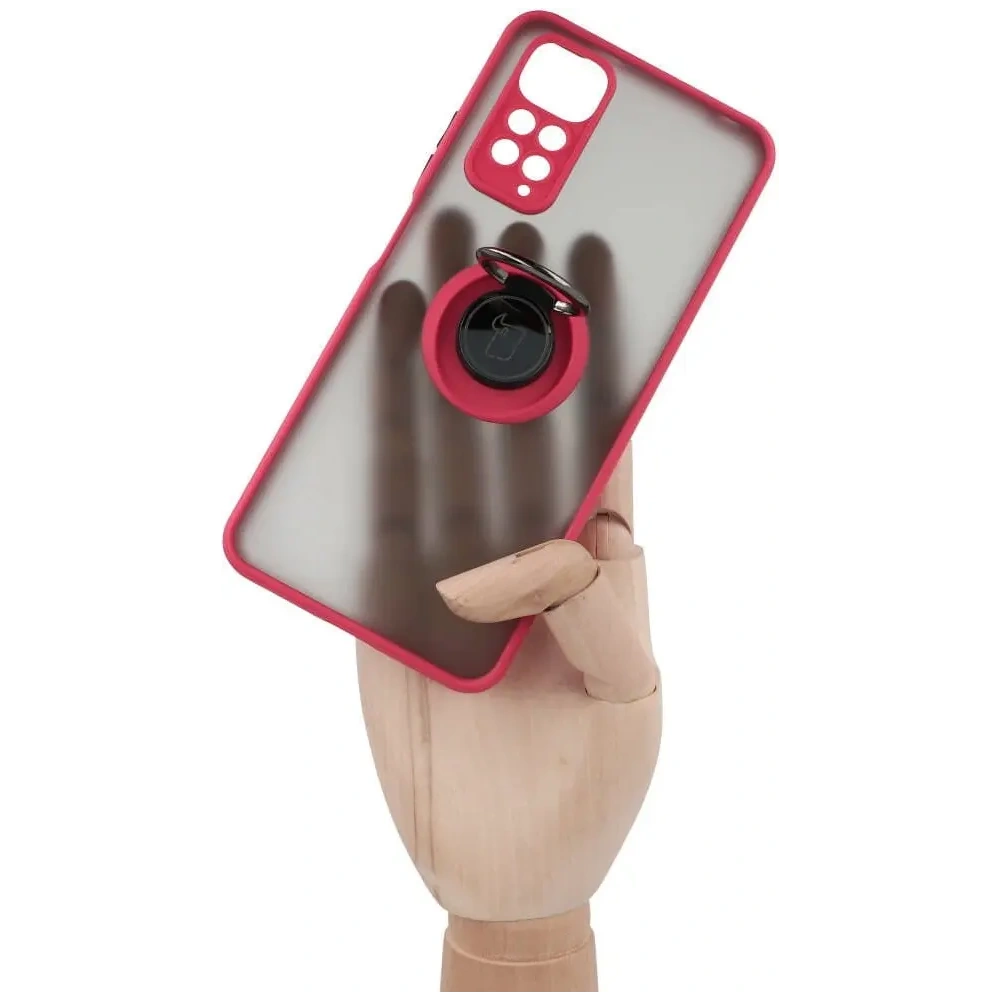 Wholesale Bizon Case Hybrid Ring Xiaomi Redmi Note 11 / 11S 4G smoky with a red frame - BIZ2278 - {ean13} - Hurt