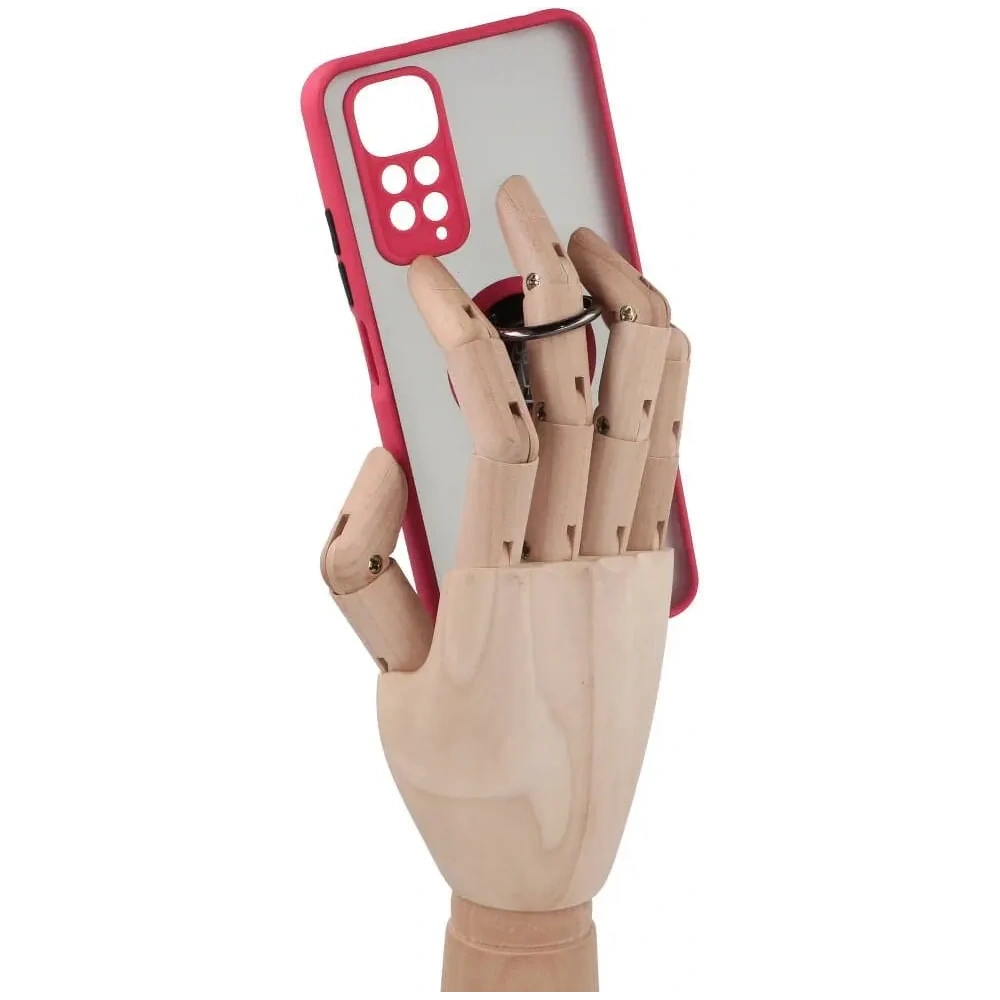 Wholesale Bizon Case Hybrid Ring Xiaomi Redmi Note 11 / 11S 4G smoky with a red frame - BIZ2278 - {ean13} - Hurt