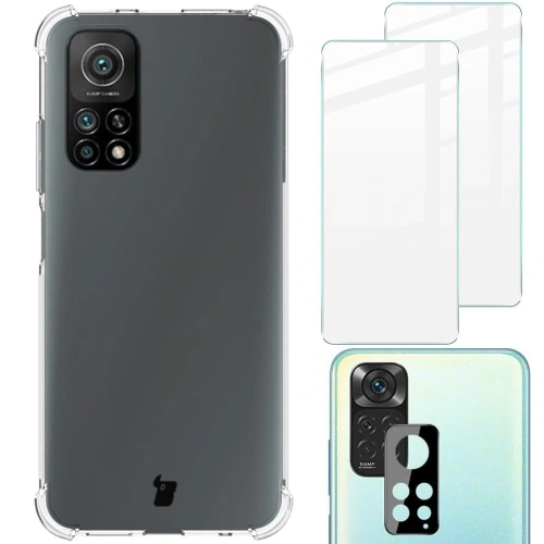 Etui + 2x szkło na ekran + obiektyw Bizon Case Clear Pack Xiaomi do Redmi Note 11S 4G przezroczyste