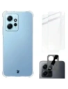 Bizon Case Clear Pack tok + 2x kijelző üveg + lencse üveg Xiaomi Redmi Note 12 4G átlátszó