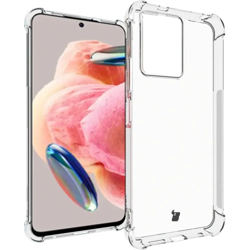 Etui + 2x szkło na ekran + obiektyw Bizon Case Clear Pack do Xiaomi Redmi Note 12 4G przezroczyste