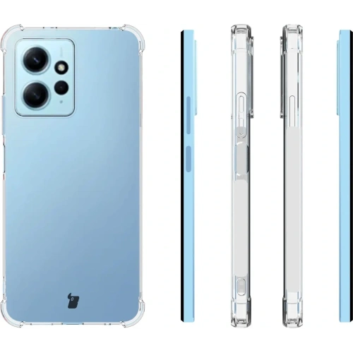 Etui + 2x szkło na ekran + obiektyw Bizon Case Clear Pack do Xiaomi Redmi Note 12 4G przezroczyste
