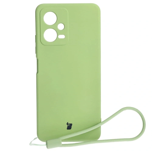Etui Bizon Case Silicone Sq do Xiaomi POCO X5 Redmi Note 12 5G jasnozielone