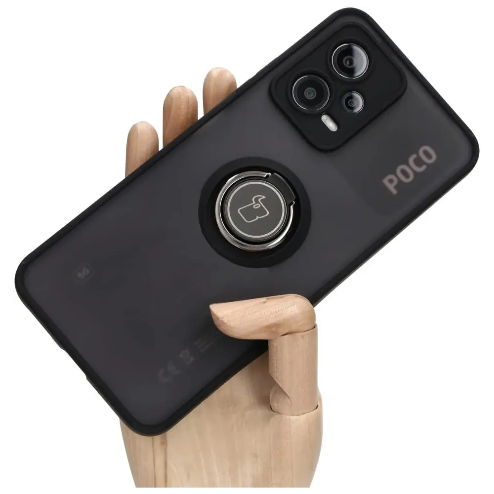 Hurtownia GSM - Bizon Case Hybrid Ring Xiaomi Poco X5 / Redmi Note 12 5G rauchig mit einem schwarzen Rahmen - BIZ2292 - {ean13} - Hurt