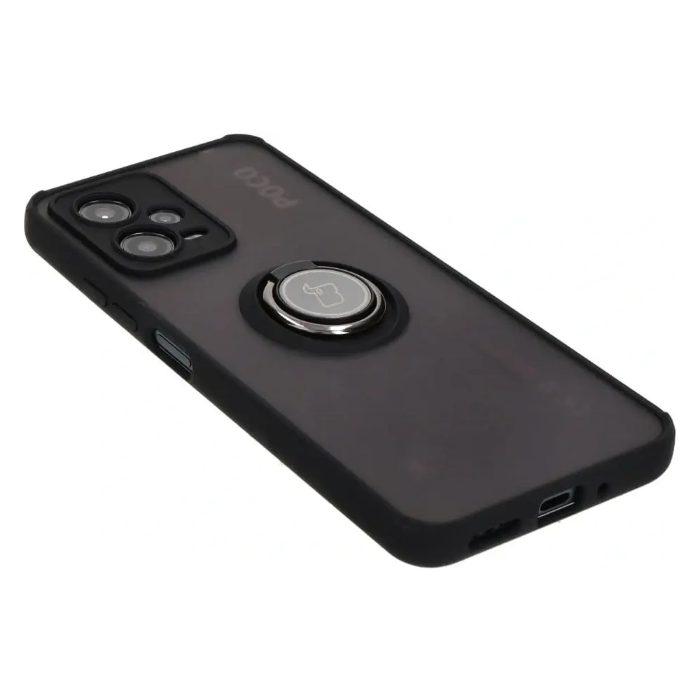 Wholesale Bizon Case Hybrid Ring Xiaomi Poco X5 / Redmi Note 12 5G smoky with a black frame - BIZ2292 - {ean13} - Hurt