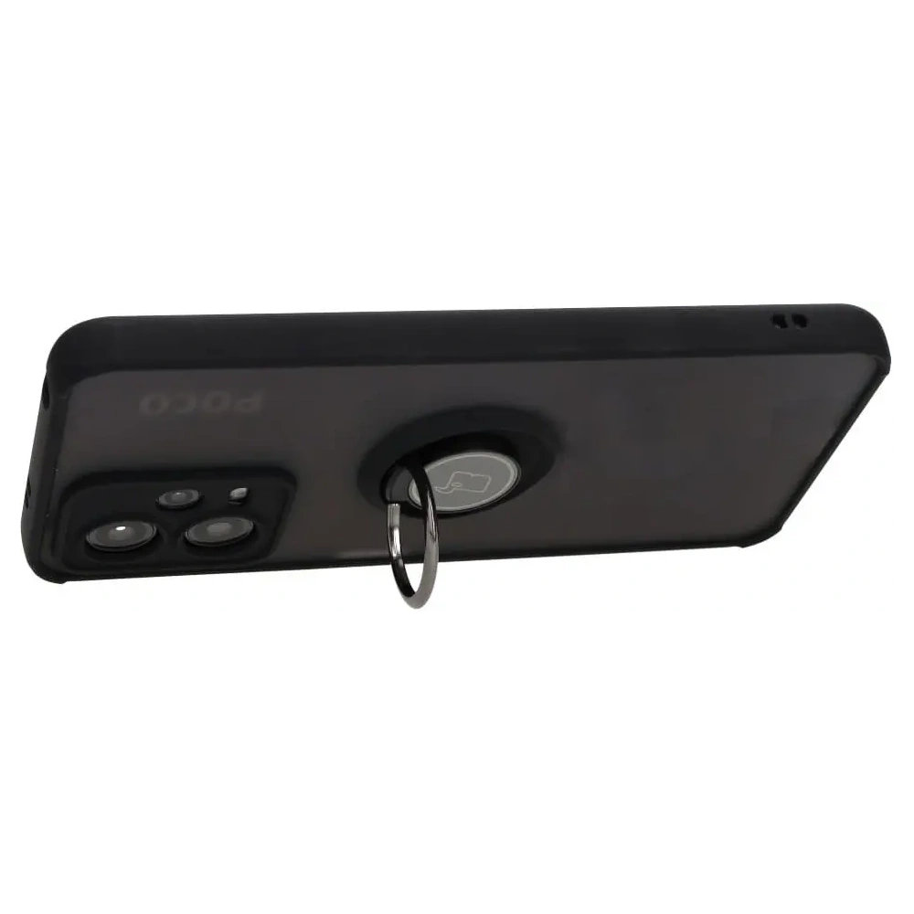 Wholesale Bizon Case Hybrid Ring Xiaomi Poco X5 / Redmi Note 12 5G smoky with a black frame - BIZ2292 - {ean13} - Hurt