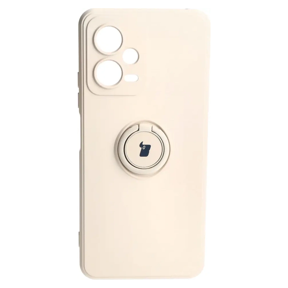 Hurtownia GSM - Etui Bizon Case Silicone Ring Sq do Xiaomi Redmi Note 12 5G/Poco X5 beżowe - BIZ2293 - {ean13} - Hurt