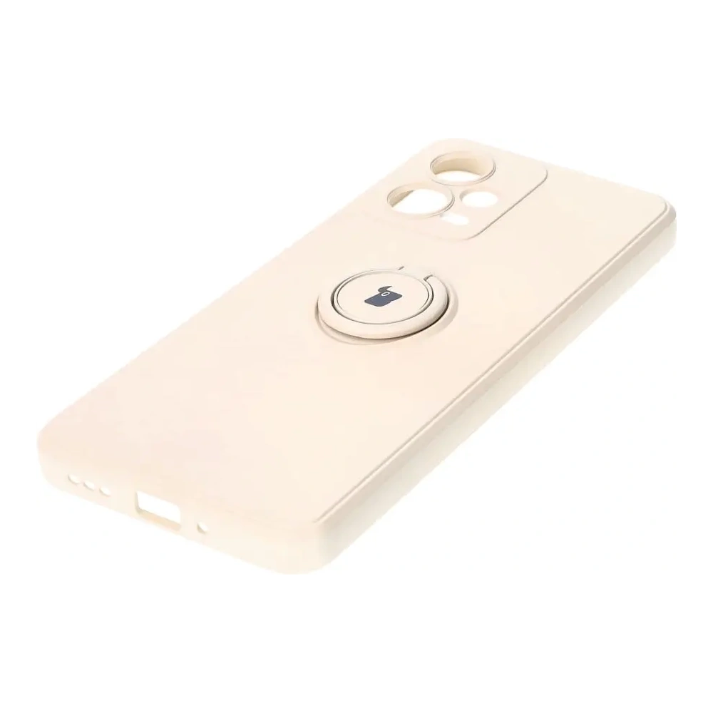 Hurtownia GSM - Etui Bizon Case Silicone Ring Sq do Xiaomi Redmi Note 12 5G/Poco X5 beżowe - BIZ2293 - {ean13} - Hurt