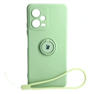 Hurtownia GSM - Etui Bizon Case Silicone Ring Sq do Xiaomi Redmi Note 12 5G/Poco X5 jasnozielone - BIZ2294 - {ean13} - Hurt