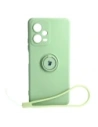 Etui Bizon Case Silicone Ring Sq do Xiaomi Redmi Note 12 5G/Poco X5 jasnozielone