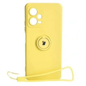 Hurtownia GSM - Etui Bizon Case Silicone Ring Sq do Xiaomi Redmi Note 12 5G/Poco X5 żółte - BIZ2295 - {ean13} - Hurt