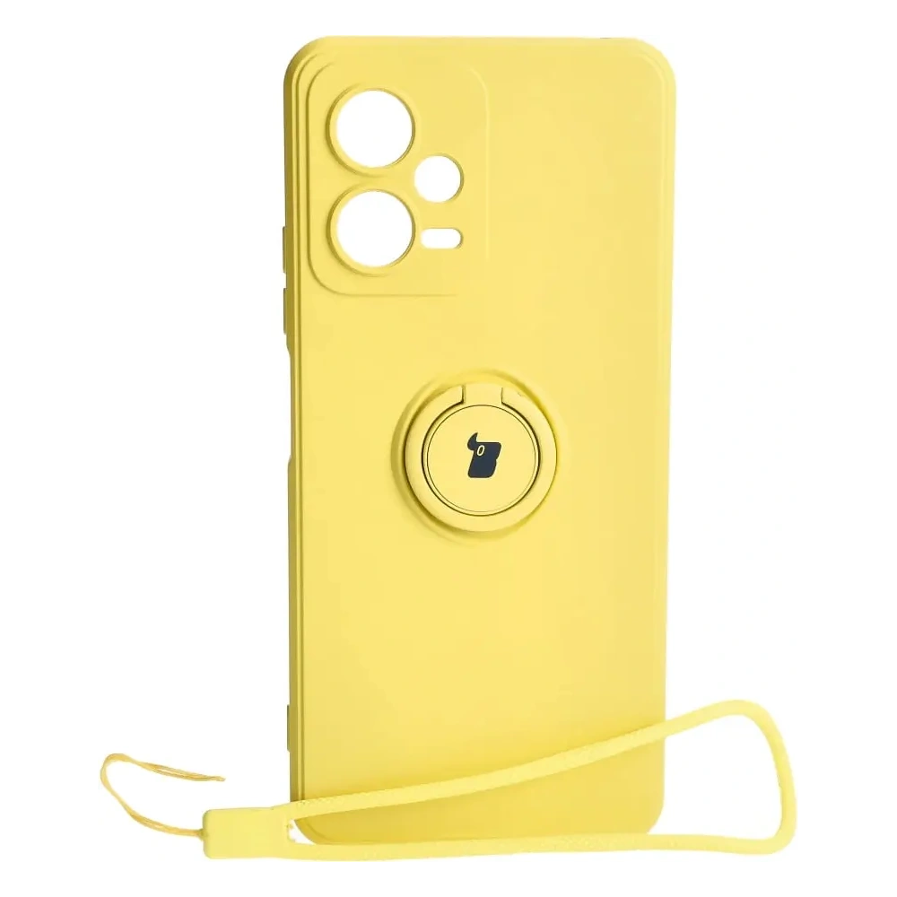 Hurtownia GSM - Bizon Case Silicone Ring Sq Xiaomi Redmi Note 12 5G/Poco X5 galben - BIZ2295 - {ean13} - Hurt