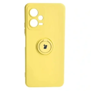 Hurtownia GSM - Etui Bizon Case Silicone Ring Sq do Xiaomi Redmi Note 12 5G/Poco X5 żółte - BIZ2295 - {ean13} - Hurt