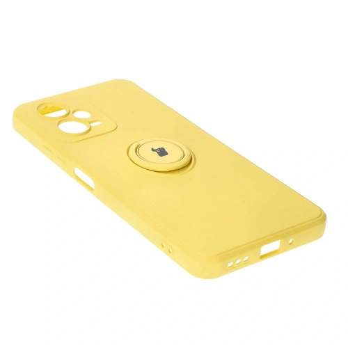 Etui Bizon Case Silicone Ring Sq do Xiaomi Redmi Note 12 5G/Poco X5 żółte