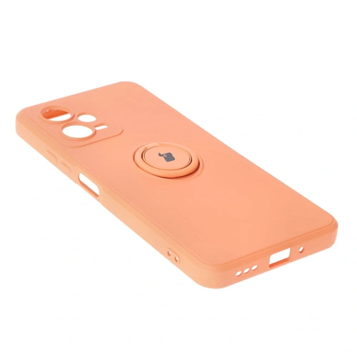 Etui Bizon Case Silicone Ring Sq do Xiaomi Redmi Note 12 5G/Poco X5 pomarańczowe