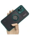 Hurtownia GSM - Etui z uchwytem na palec Bizon Case Hybrid Ring do Xiaomi Poco X5 / Redmi Note 12 5G przydymione z ciemnozieloną ramką - BIZ2299 - {ean13} - Hurt