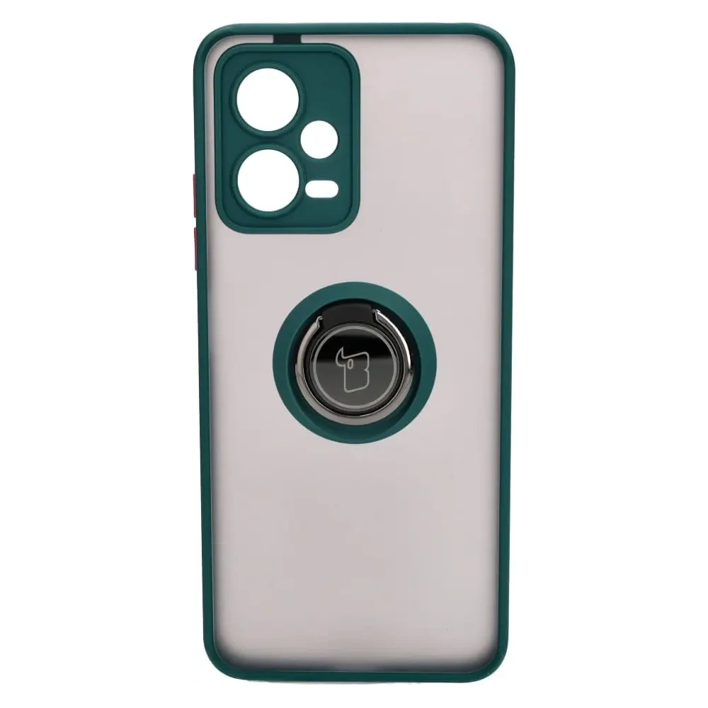Wholesale Bizon Case Hybrid Ring Xiaomi Poco X5 / Redmi Note 12 5G smoky with a dark green frame - BIZ2299 - {ean13} - Hurt