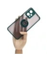 Wholesale Bizon Case Hybrid Ring Xiaomi Poco X5 / Redmi Note 12 5G smoky with a dark green frame - BIZ2299 - {ean13} - Hurt